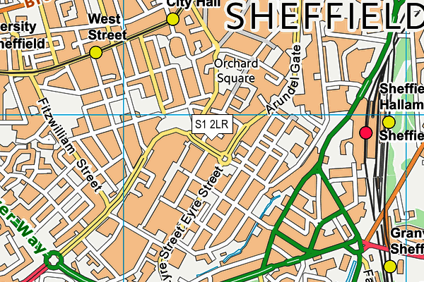 S1 2LR map - OS VectorMap District (Ordnance Survey)