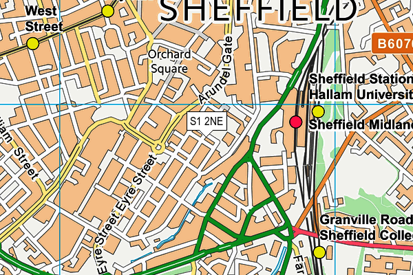 S1 2NE map - OS VectorMap District (Ordnance Survey)