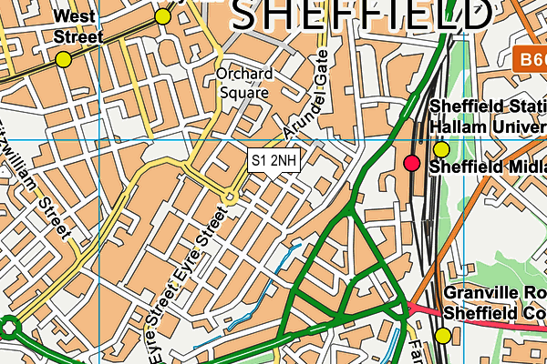 S1 2NH map - OS VectorMap District (Ordnance Survey)