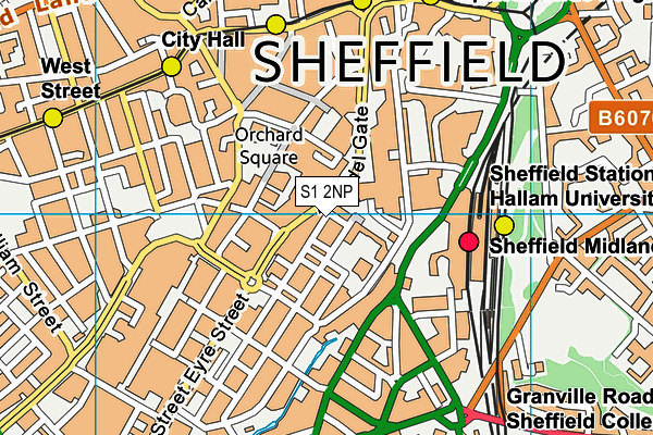 S1 2NP map - OS VectorMap District (Ordnance Survey)