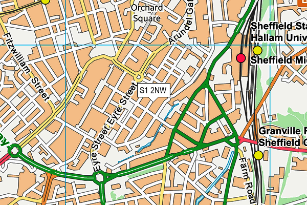 S1 2NW map - OS VectorMap District (Ordnance Survey)