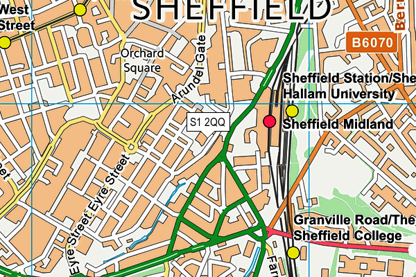 S1 2QQ map - OS VectorMap District (Ordnance Survey)