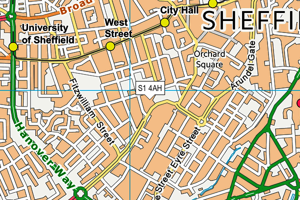 S1 4AH map - OS VectorMap District (Ordnance Survey)