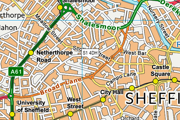 S1 4DH map - OS VectorMap District (Ordnance Survey)