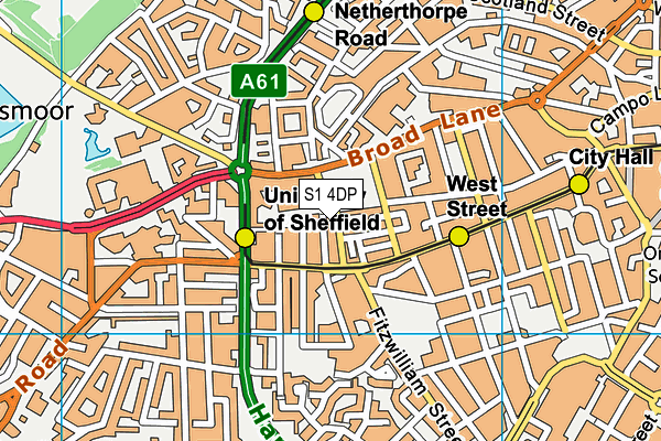 S1 4DP map - OS VectorMap District (Ordnance Survey)