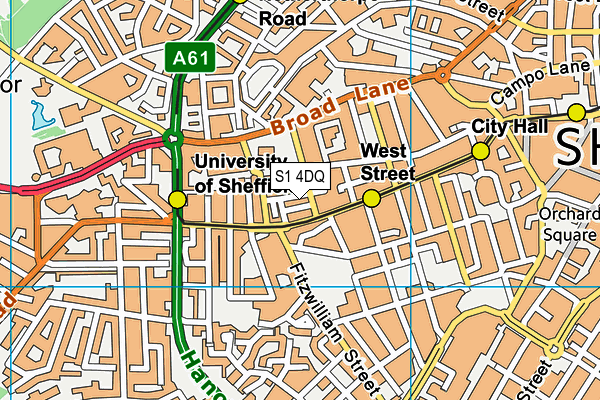 S1 4DQ map - OS VectorMap District (Ordnance Survey)