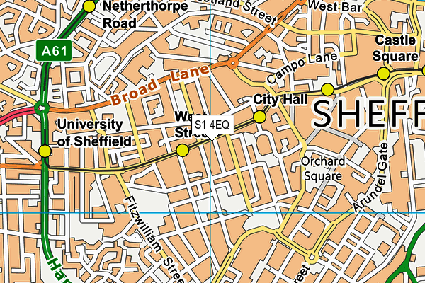 S1 4EQ map - OS VectorMap District (Ordnance Survey)