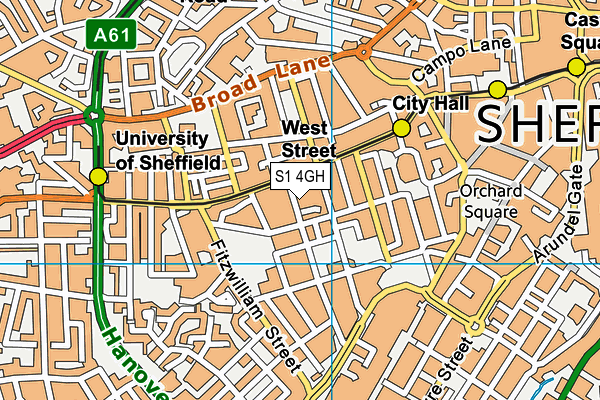 S1 4GH map - OS VectorMap District (Ordnance Survey)