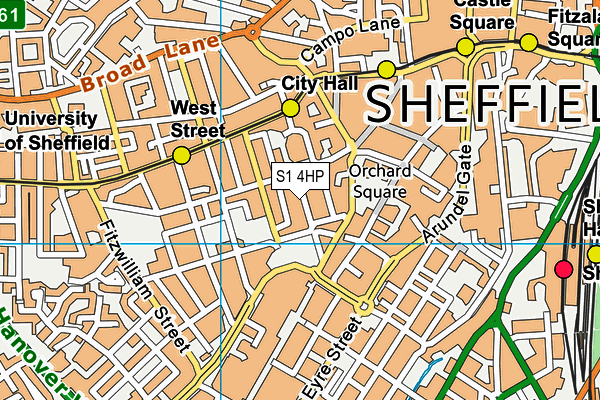Supreme Fitness (Cambridge Street - Sheffield) (Closed) map (S1 4HP) - OS VectorMap District (Ordnance Survey)