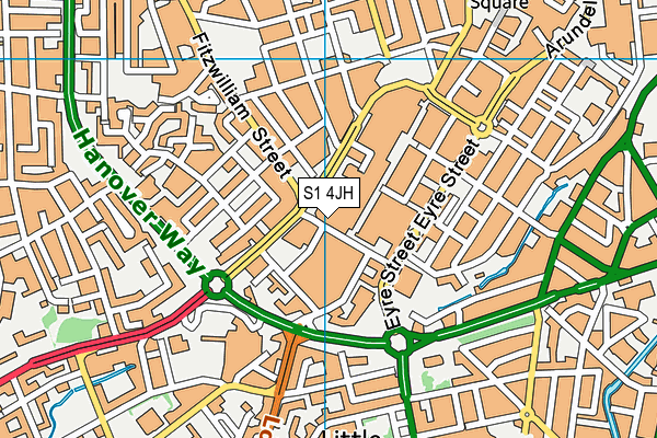 S1 4JH map - OS VectorMap District (Ordnance Survey)