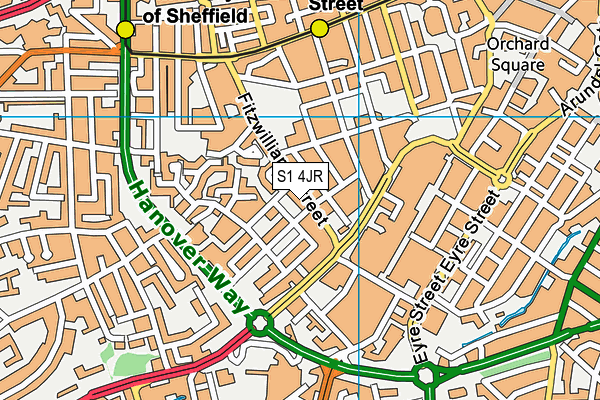 S1 4JR map - OS VectorMap District (Ordnance Survey)