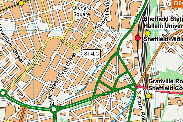 S1 4LG map - OS VectorMap District (Ordnance Survey)