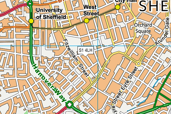 S1 4LH map - OS VectorMap District (Ordnance Survey)