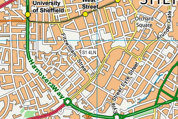 S1 4LN map - OS VectorMap District (Ordnance Survey)