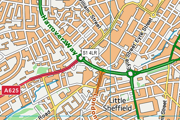 S1 4LR map - OS VectorMap District (Ordnance Survey)