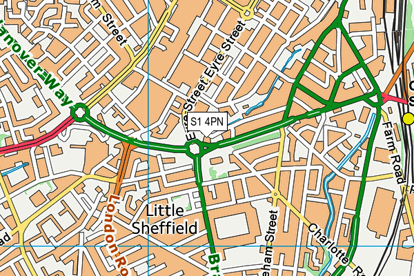 S1 4PN map - OS VectorMap District (Ordnance Survey)