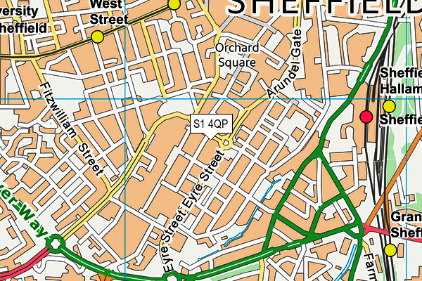 S1 4QP map - OS VectorMap District (Ordnance Survey)