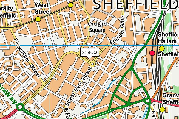 S1 4QQ map - OS VectorMap District (Ordnance Survey)