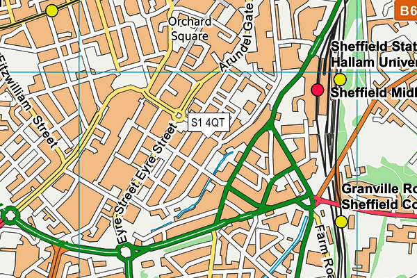 S1 4QT map - OS VectorMap District (Ordnance Survey)