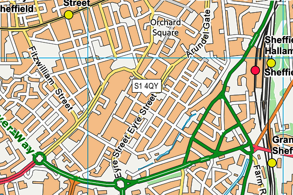 S1 4QY map - OS VectorMap District (Ordnance Survey)