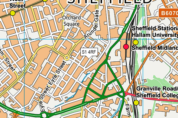 S1 4RF map - OS VectorMap District (Ordnance Survey)