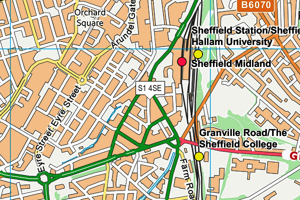 S1 4SE map - OS VectorMap District (Ordnance Survey)