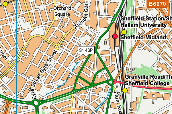 S1 4SP map - OS VectorMap District (Ordnance Survey)