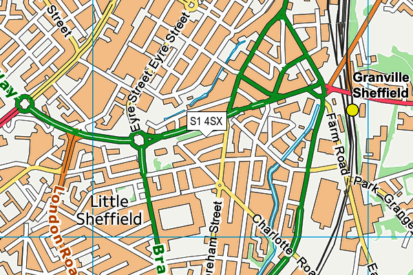 S1 4SX map - OS VectorMap District (Ordnance Survey)