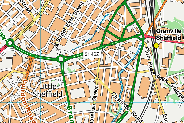 S1 4SZ map - OS VectorMap District (Ordnance Survey)