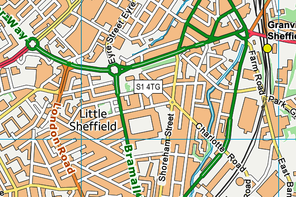 S1 4TG map - OS VectorMap District (Ordnance Survey)