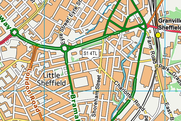 S1 4TL map - OS VectorMap District (Ordnance Survey)