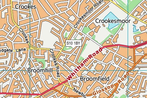 S10 1BY map - OS VectorMap District (Ordnance Survey)