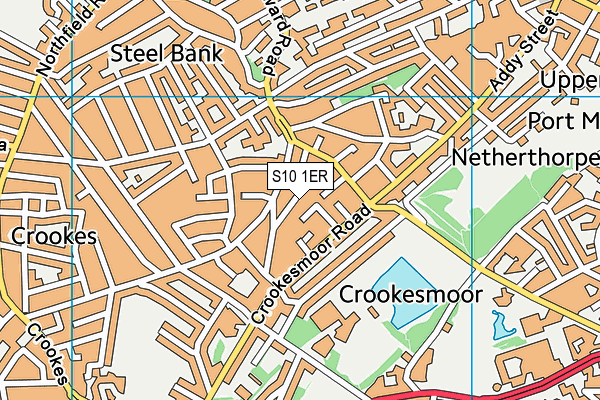 S10 1ER map - OS VectorMap District (Ordnance Survey)