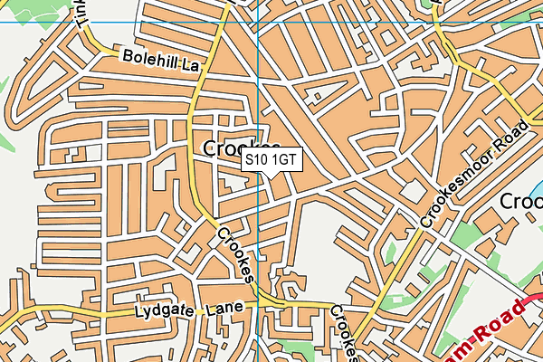 S10 1GT map - OS VectorMap District (Ordnance Survey)