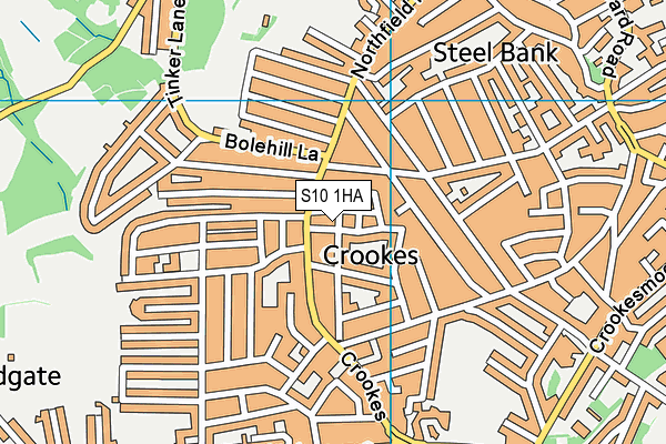 S10 1HA map - OS VectorMap District (Ordnance Survey)