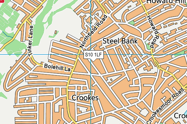 S10 1LF map - OS VectorMap District (Ordnance Survey)