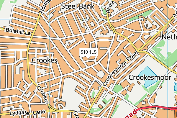 S10 1LS map - OS VectorMap District (Ordnance Survey)