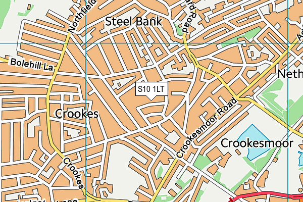 S10 1LT map - OS VectorMap District (Ordnance Survey)