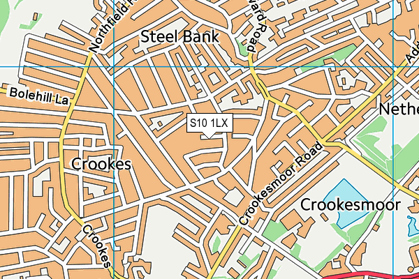 S10 1LX map - OS VectorMap District (Ordnance Survey)