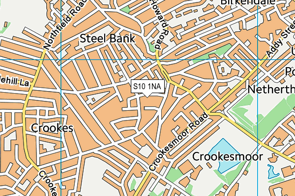 S10 1NA map - OS VectorMap District (Ordnance Survey)