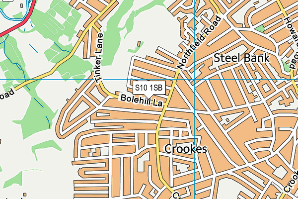 S10 1SB map - OS VectorMap District (Ordnance Survey)