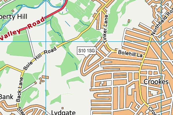 S10 1SG map - OS VectorMap District (Ordnance Survey)