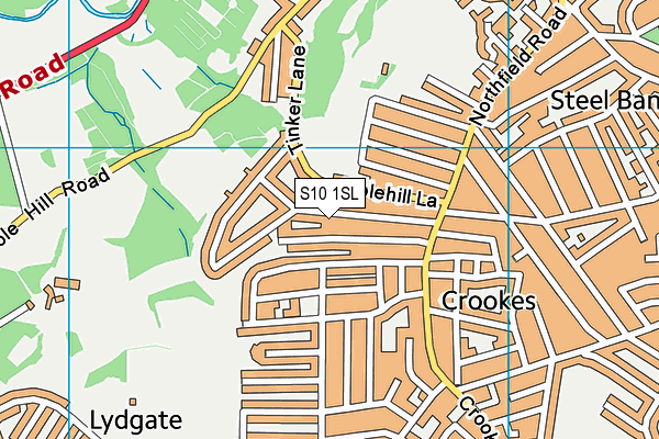 S10 1SL map - OS VectorMap District (Ordnance Survey)