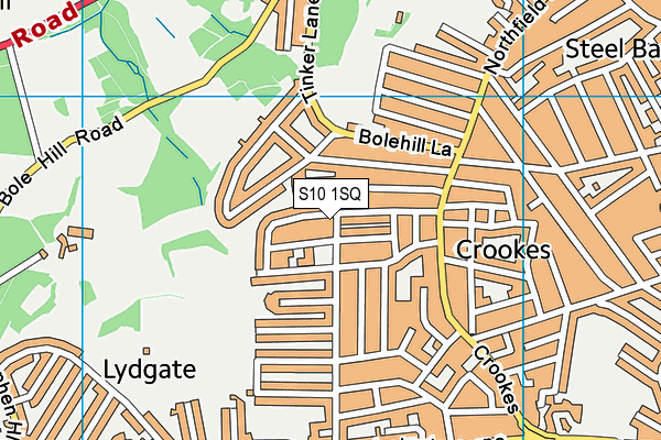 S10 1SQ map - OS VectorMap District (Ordnance Survey)