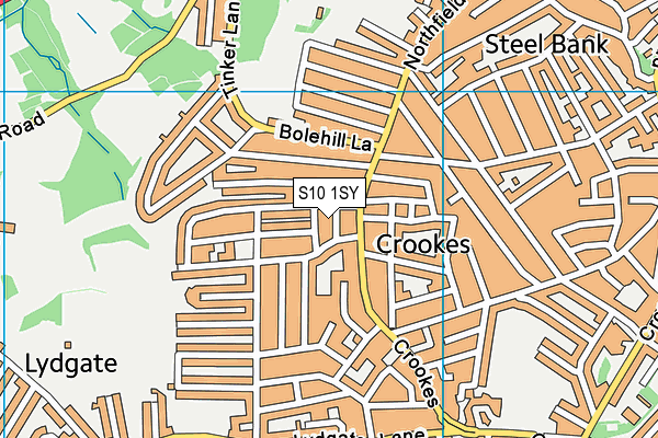 S10 1SY map - OS VectorMap District (Ordnance Survey)