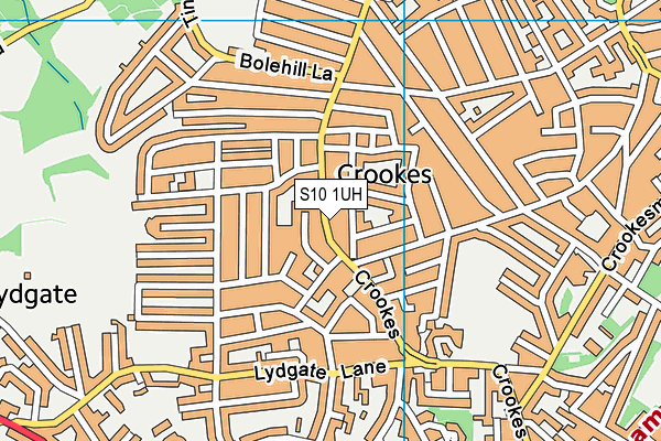 S10 1UH map - OS VectorMap District (Ordnance Survey)