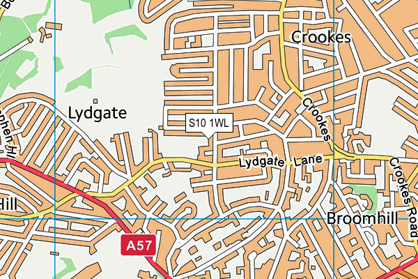 S10 1WL map - OS VectorMap District (Ordnance Survey)