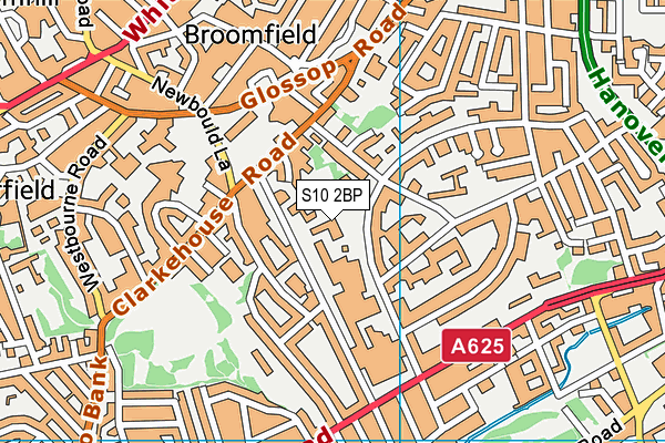 Sheffield Hallam Active (Collegiate Campus) map (S10 2BP) - OS VectorMap District (Ordnance Survey)