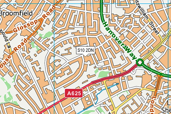 Broomhall Nursery School map (S10 2DN) - OS VectorMap District (Ordnance Survey)