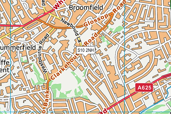 S10 2NH map - OS VectorMap District (Ordnance Survey)